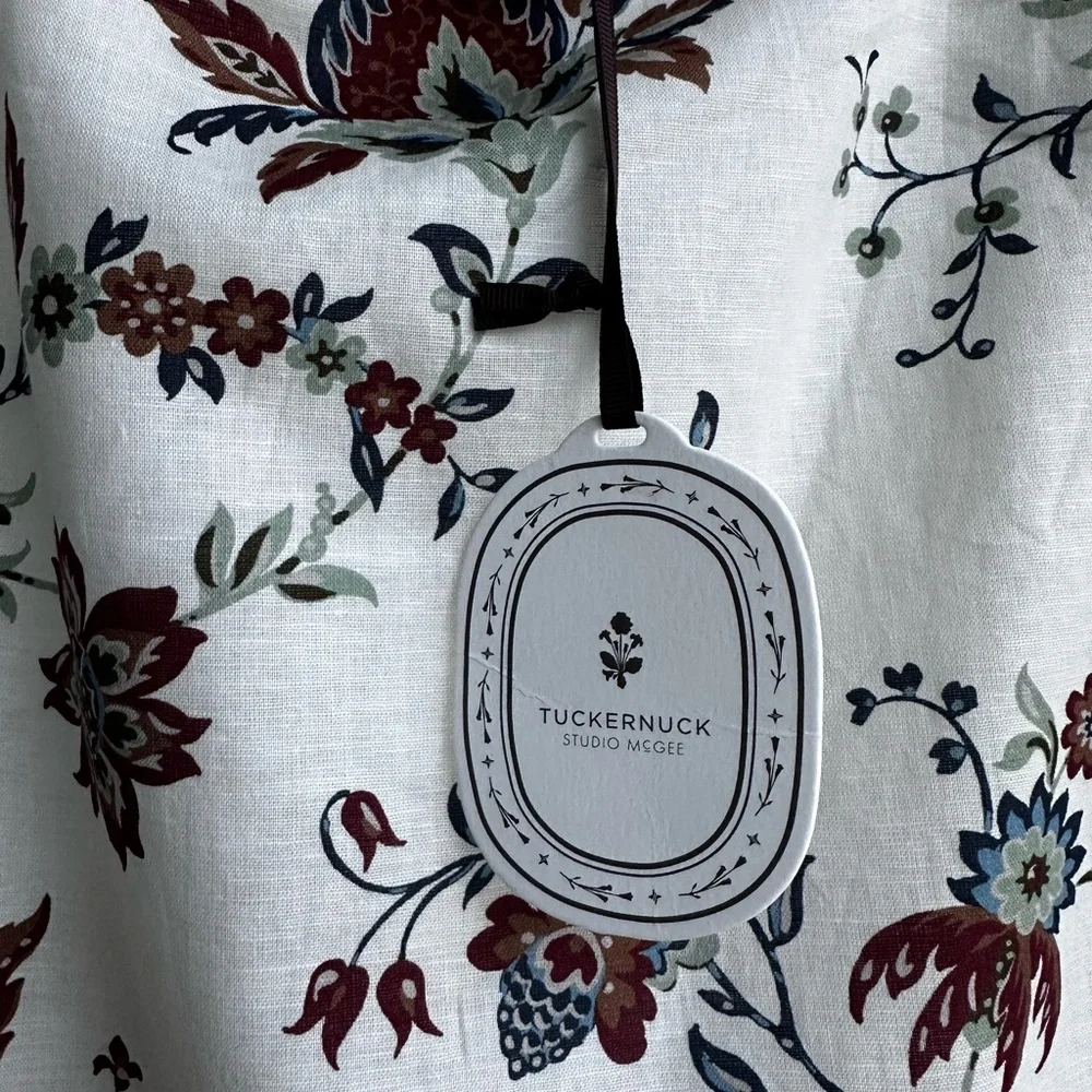 Tuckernuck x Studio McGee Terracotta Chintz Cotton Linen Cassie Dress XS New - Picture 5 of 6